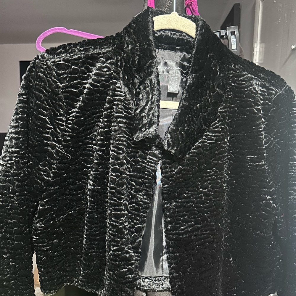Chic Black Teddy Jacket